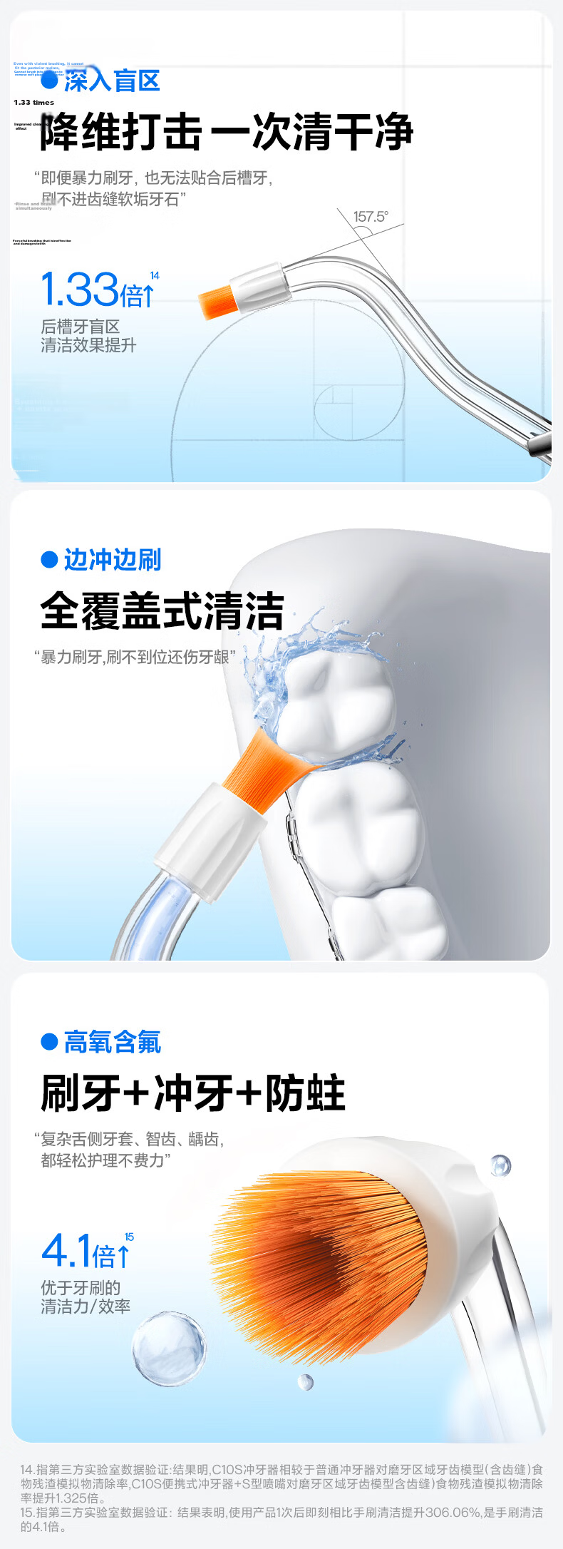 Usmile Smile Plus Oral Irrigator [New Upgrade] Portable Water Flosser Teeth Cleaner Antibacterial Oral Care C10S Cream Yellow 3.0 Birthday Gift 10
