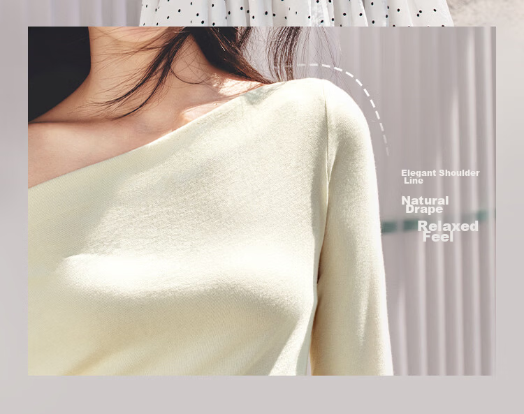 Semir Women's Long Sleeve Crop Top Off-Shoulder Waist Slim Fit Shirt 26 Autumn One-Shoulder Elegant Outerwear 10A526101001 6