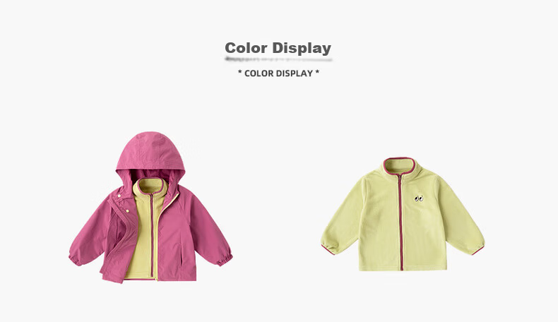 Dudu Kids [Three-Proof Softshell] Baby Three-Way Wear Autumn Boys' Outdoor Jacket Autumn Girls' Top Children's Fashion Pink 100 8