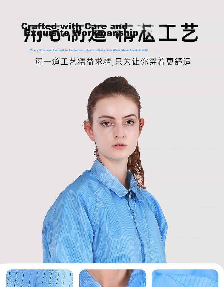 Mulang Anti-Static Two-Piece Cleanroom Suit Food Factory Protective Clothing Electronics Workshop Dustproof Workwear White 2XL [Jing Suda] 4