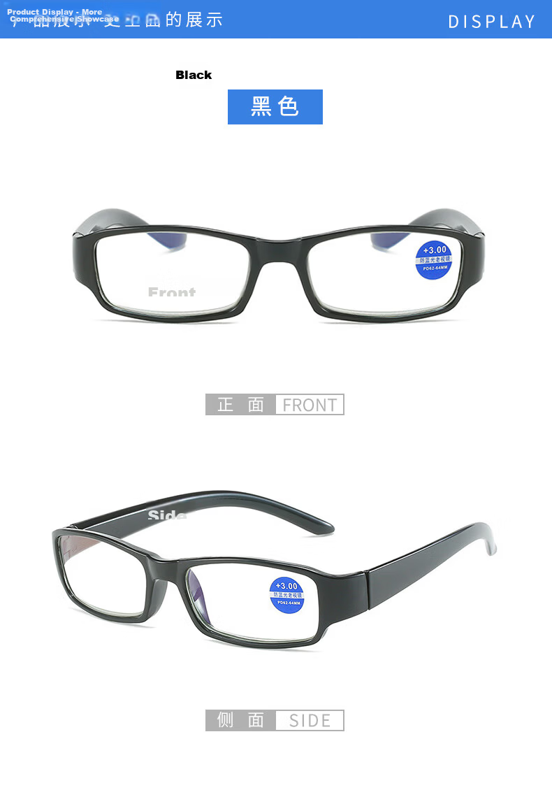 DRATRA Blue Light Blocking Reading Glasses High-Definition Lightweight Durable Classic Unisex Adjustable Prescription 10