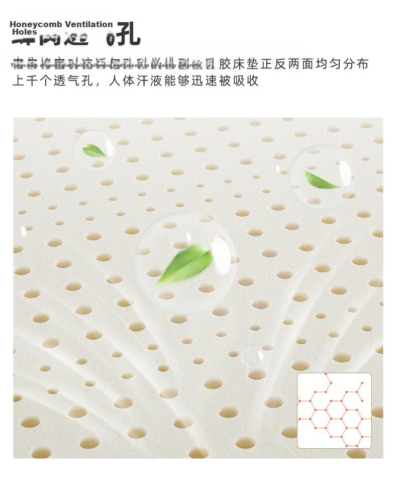 THAISEN Imported Latex Mattress from Thailand, 95D Tatami Mattress, 94% Content, Double Bed Size 1.5m/2m/5cm Thi 8