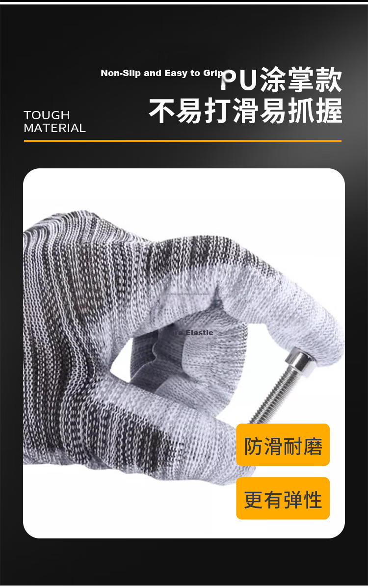 Helpershi Dipped Work Gloves 120 Pairs PU Coated Finger Nylon Anti-Static Lightweight Dexterous Electronic Light Industry Protective Gloves Medium Size 10