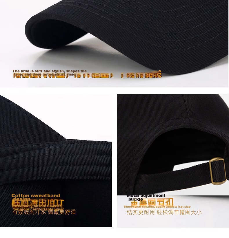 Haoguan Men's Spring Autumn Solid Color Couple Baseball Cap Slim Face Casual Versatile Large Size Duckbill Hat Summer Large Head Circumference Women's 13