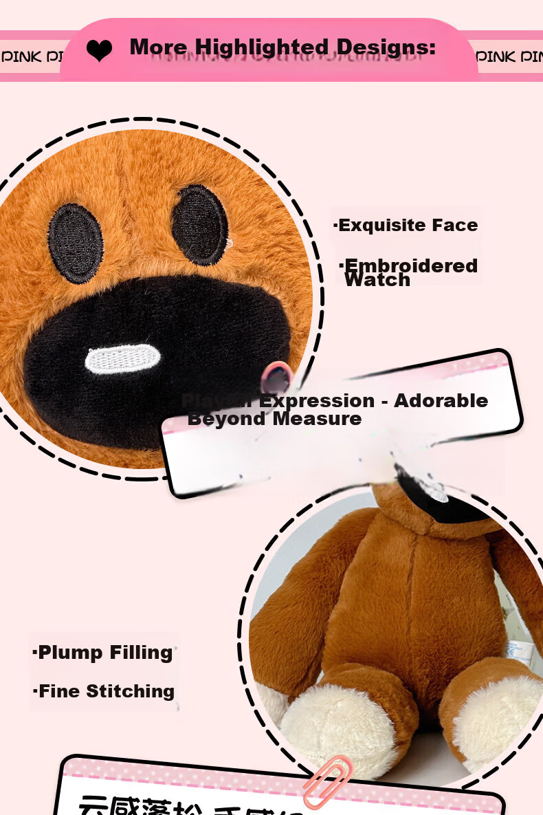 MAILE KID Mr. Bean Little Teddy Bear Plush Pillow Sleeping Stuffed Toy Gift for Girls Unique Premium Confession Birthday Present 6