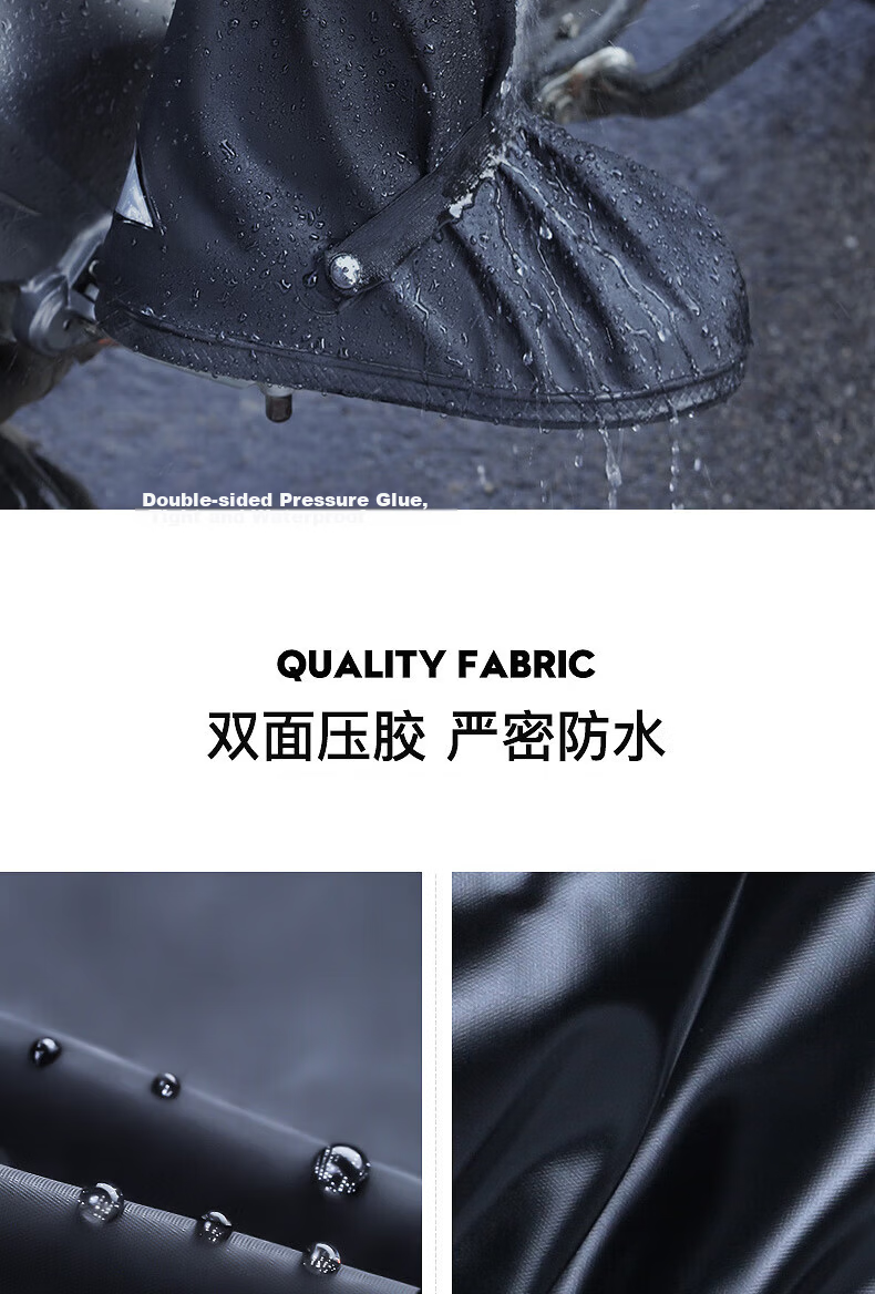BWNK Waterproof Shoe Covers, Rain Boots for Men And Women, Thickened Wear-Resistant Water-Proof Overshoes, High-Top Size L 3