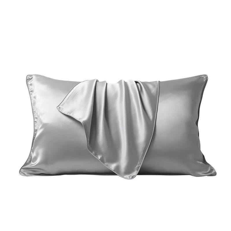 La Torretta 22 Momme 100% Mulberry Silk Pillowcase 48x74cm Gray - Single Pack