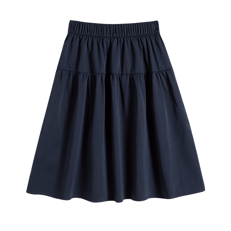 Free Style Japanese Half-Length Skirt for Women 2026 Summer Thin Versatile Slim Fit Petite A-Line Skirt College Style Tulip Five-Point Skirt