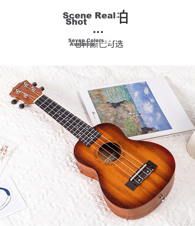 AODSK AUC-P08 Ukulele for Beginners, 23-Inch Sapele Wood Small Guitar 20