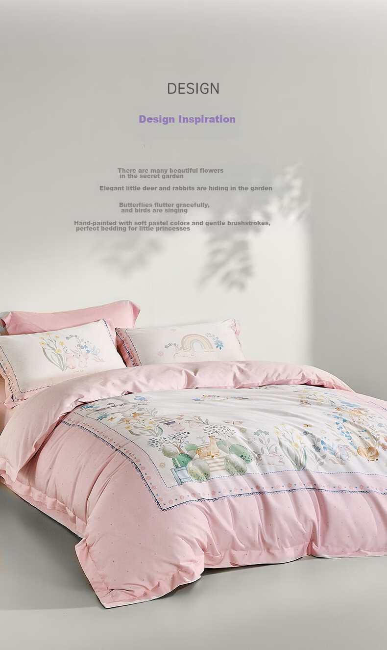 Luolai Kids 100% Cotton Quilt Cover Single Piece A-Class Double/Single Duvet Cover 200x230cm 3