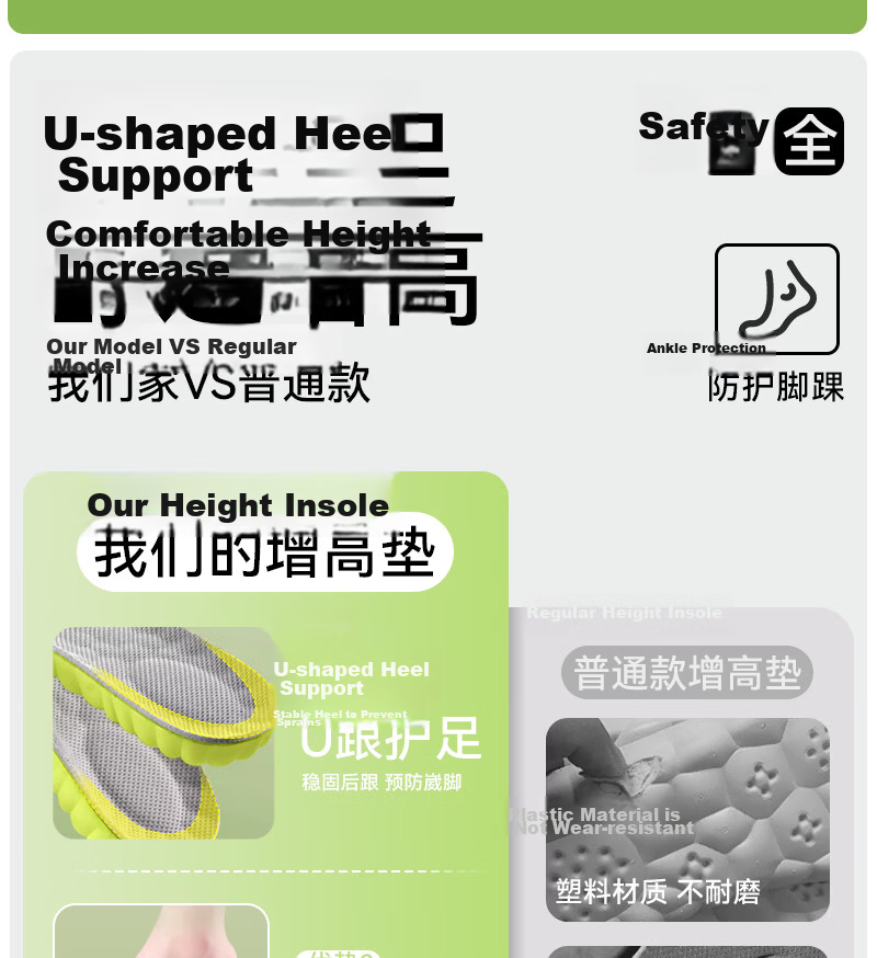 Energetic Posture Correction Popcorn Height Increasing Insoles for Men and Women, Sweat-Absorbing, Odor-Resistant, Invisible Soft Elastic Insoles for Long Standing, 3.5/4142 8