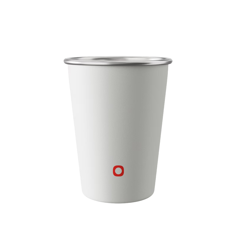 JD Original Stainless Steel Water Cups, Mugs, Non-Disposable Water Cup Set for Home And Car Use, Color Matching, Pearl White 350ml*2