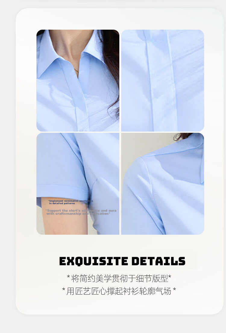 TUCANO Women's Bamboo Fiber Wrinkle-Resistant Non-Iron V-Neck Business Formal Long Sleeve Shirt White 4XL 6