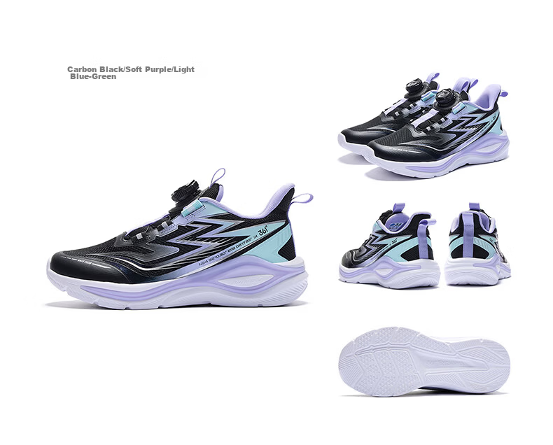 361° Feiyu 2.0 Kids' Sports Shoes Unisex Shock-Absorbing Soft Flexible Anti-Twist Running Shoes Pink Size 31 30