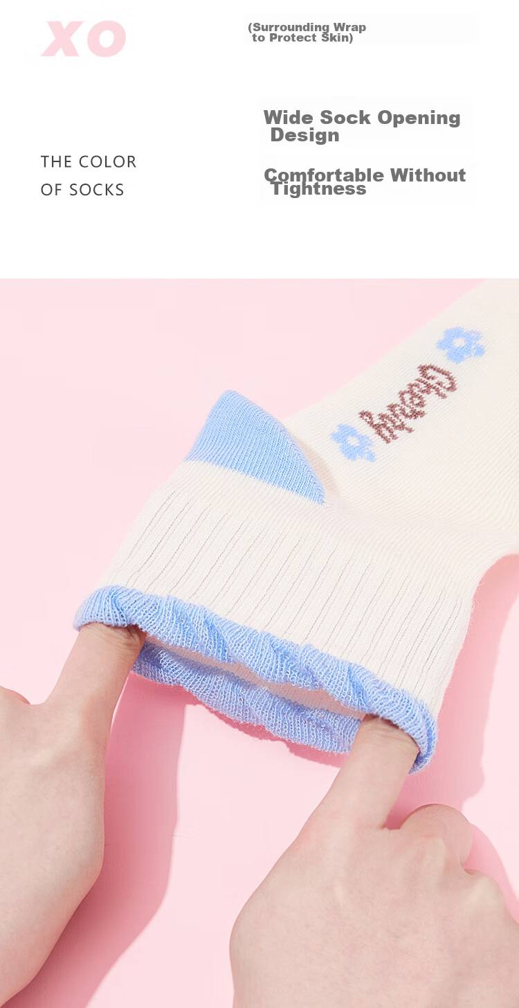 MiiOW Children's Socks for Girls, [Soft And Comfortable Cotton + Versatile], Mid-Calf Socks, Casual Cotton Socks for Baby Girls in Puberty 9