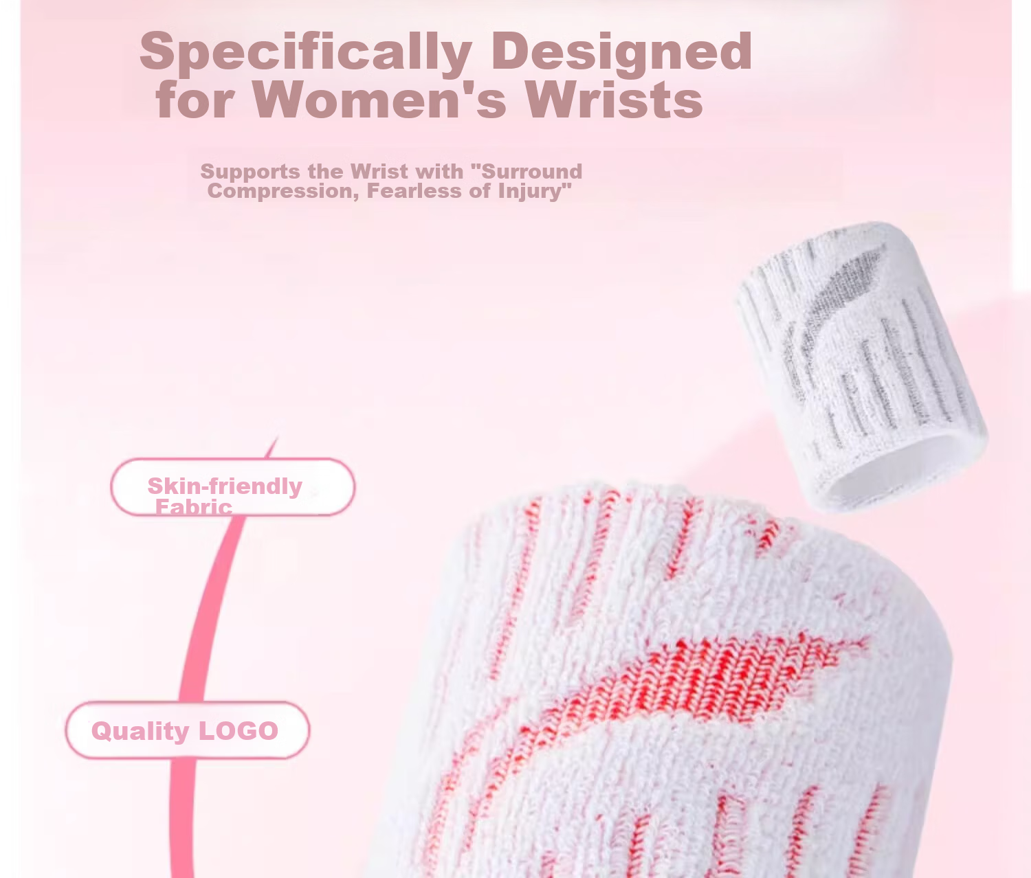LI-NING Men's Wristbands (2-Pack) Ankle Sprain Support Wrist Wraps for Basketball Badminton Sports, Women's Sweat-Absorbing Fitness Running Wristbands 4