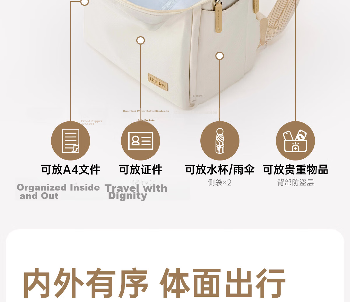 JINSHIWQ Laptop Backpack Women High-End Airbag Shockproof Notebook Bag Business Commuter Large Capacity Computer School Bag 18