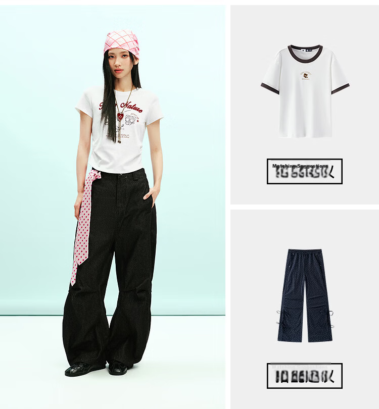 Semir Cooling T-Shirt | Luo Xiaohei Short Sleeve T-Shirt for Women Summer Short Slim Fit Shoulder 2026 Fun Clothing 109326100044 13