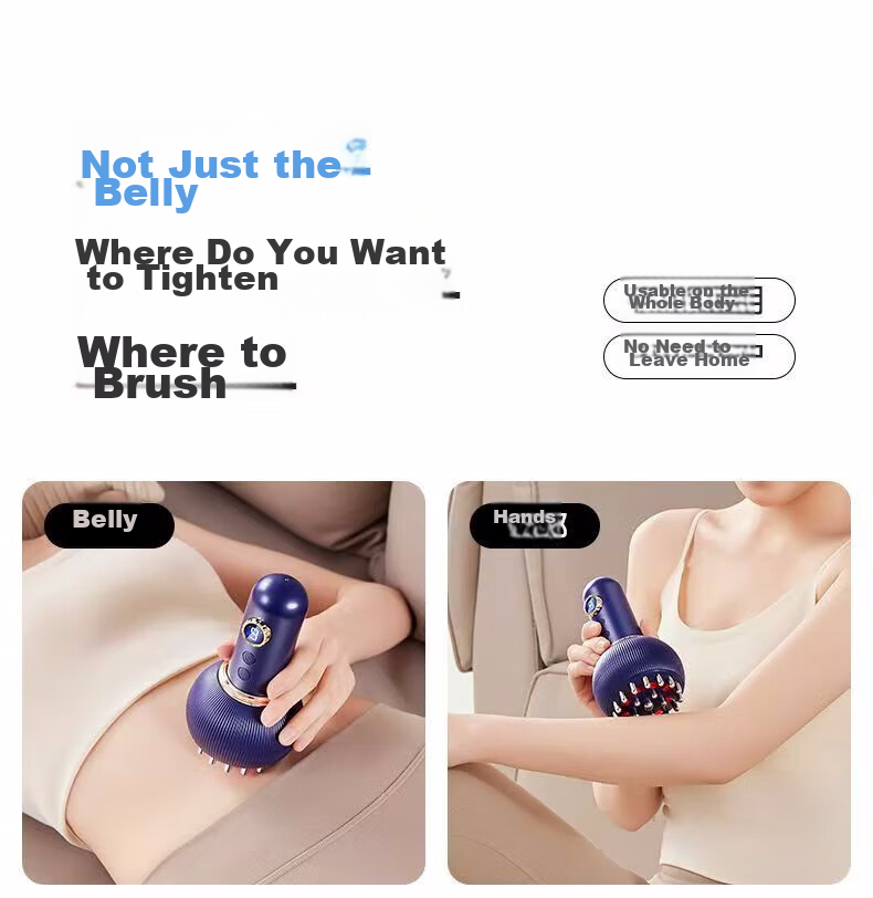 KONKA Electric Meridian Brush Abdominal Massager Sweat Detox Massage Device Abdominal Slimming Neck Shoulder Waist Back Full Body Fat Burning Heat Therapy Birthday Gift for Men and Women Parents 10