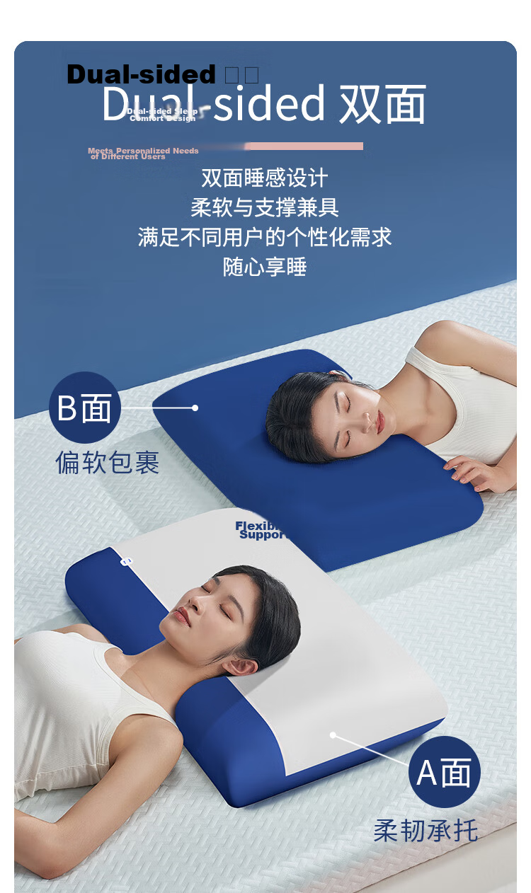 JD Original Z Blue Wei Lan Zhi Xin Pillow, Deep Sleep Memory Foam Cervical Support Pillow for Adults, Gift Box Packaging 7