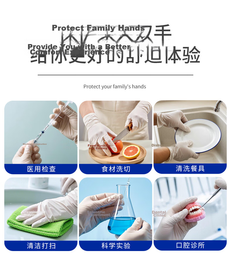 INTCO & JD Joint Brand Disposable Nitrile Food-Grade Gloves Size M 160pcs/Box 8