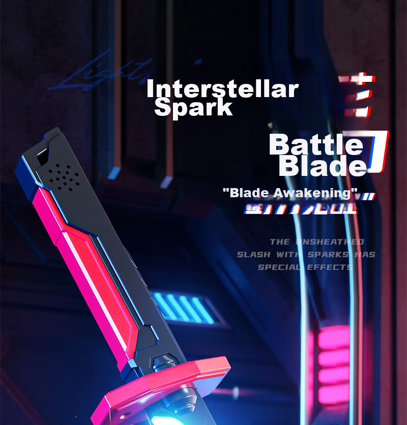 LIVING STONES 2026 Flame Sword Laser Spark Light Saber Flint Glowing Sword Kids Toy Boys Birthday Gift 1