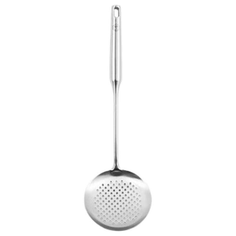 JD Original Slotted Spoon, 304 Stainless Steel Ladle, Wok Spoon, Hot Pot Spoon, Heat-Resistant with Extended Handle, Kitchen Anti-Scalding