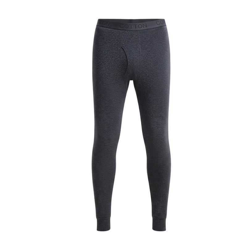 Dushiliren Men's Autumn Long Johns, Pure Cotton 10A Antibacterial Cotton Thermal Underwear, Thin Base Layer Pants for Winter Wear