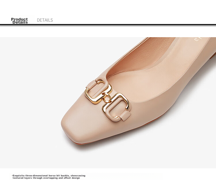 Larsdan 2026 Spring Summer New Fashion Elegant Buckle Commuter Women's Flats 5M50603 Black BKL 35 7