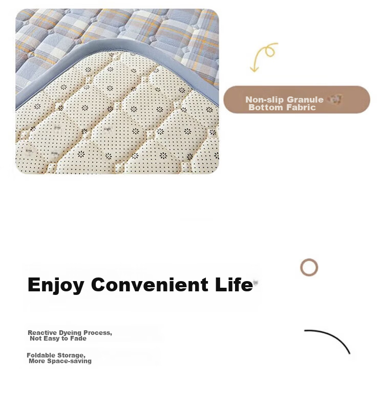 Wuyinliangpin Class A Cotton Mattress, Antibacterial Bed Cover, Foldable, Double Bed for Home Use, 1.8*2 Meters 8