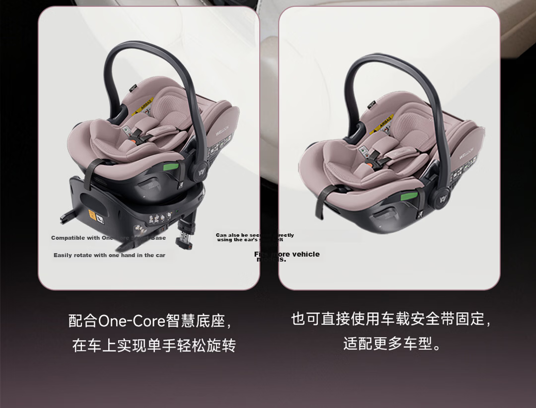 Welldon Little Crown 3 New National Standard Infant Car Seat Carrier 0-15 Months Newborn Baby Special Seat 6