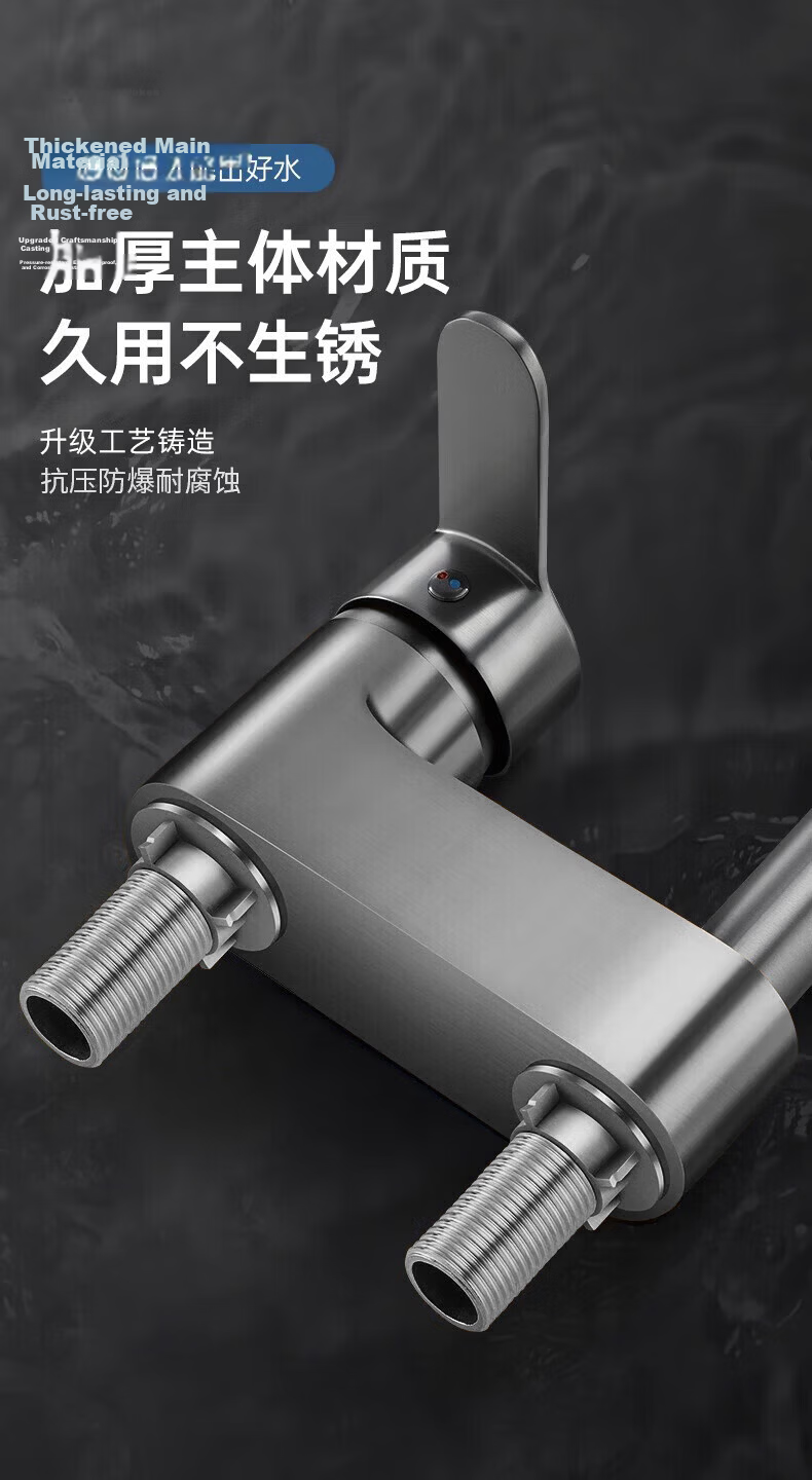 IVORPO Seiko Double Hole Basin Faucet Hot and Cold Bathroom Washbasin Faucet 11
