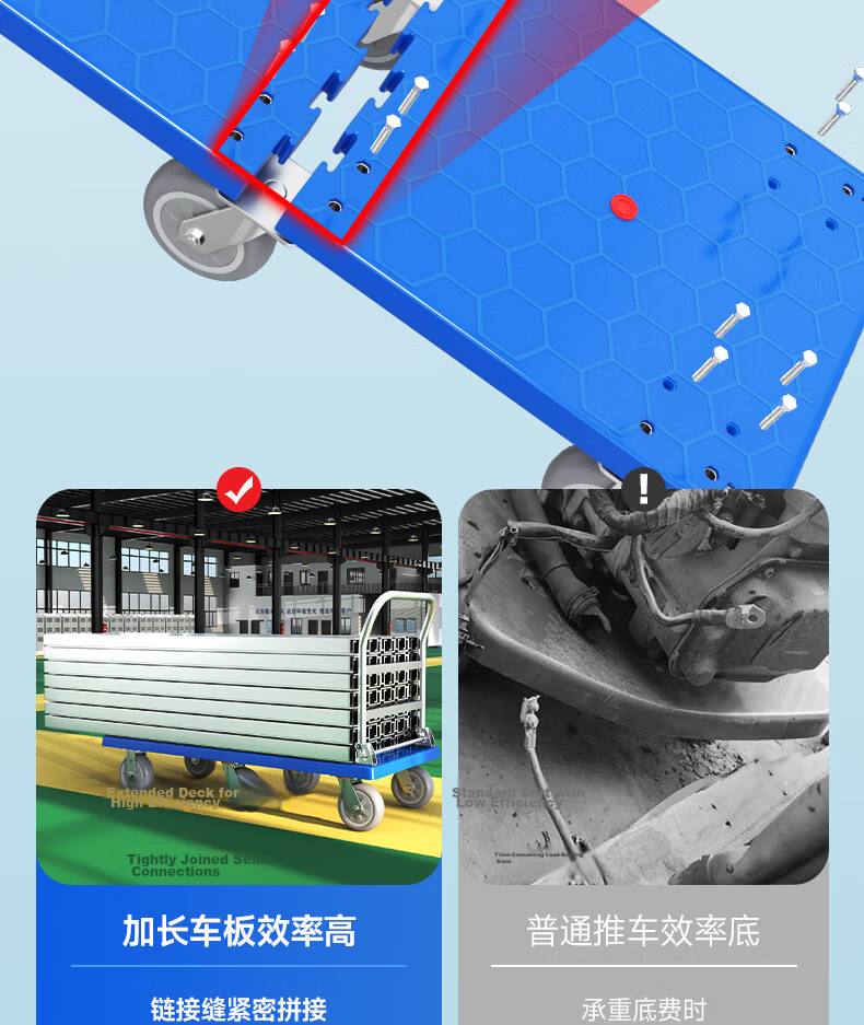 Haojiaju Folding Flatbed Hand Truck, 90*60cm, 1000 Jin Capacity, Four-Corner Anti-Collision, 5-Inch Quiet Wheels, Business Gray, Jingdong Express Delivery, Invoicing, Factory Warehouse Cargo Transport Trolley 7