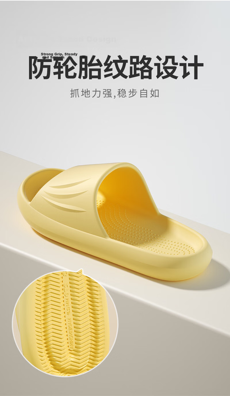 Beiduo Yang Men's Indoor Non-Slip Bathroom Shower Slippers Couples EVA Soft Sole Sandals Dark Blue Size 42-43 9