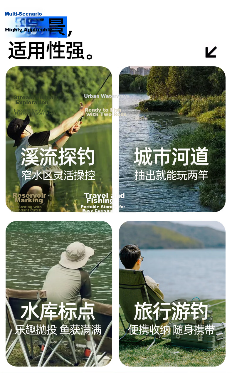 GW 1.68m UL Adjustable Tiansun Telescopic Micro Lure Fishing Rod Ultra-Short Section Portable Lure Rod Fishing Gear 10