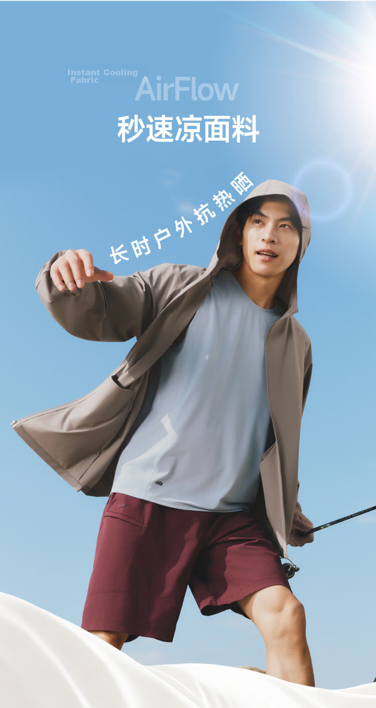 Beneunder Men's Sunscreen Jacket Thin Skin Coat UV Protection Breathable Outdoor Fishing AS023 Dark Gray S 14