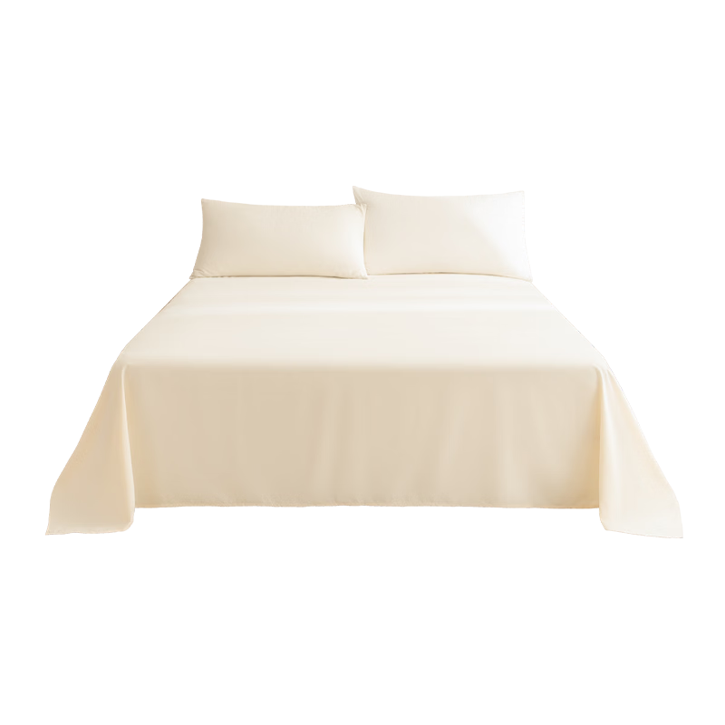 JD Original Soft Bed Sheet Single Piece, 120g Thickened Durable Class A Brushed Bed Cover, 180x230cm, Tech White