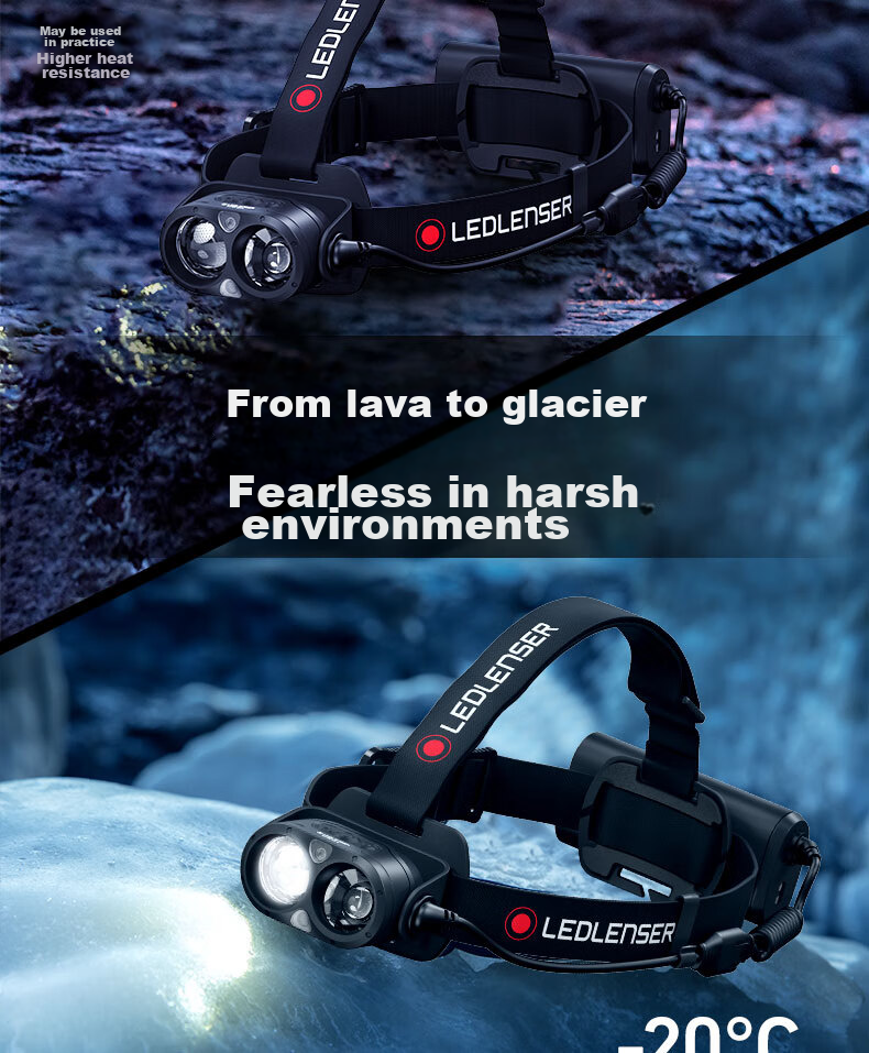 LED LENSER German High-Intensity Headlamp H19R, Ultra-Bright Long-Range Beam, Long Battery Life, for Beach Combing, Fishing, Outdoor Activities, Waterproof, Adjustable Focus 18