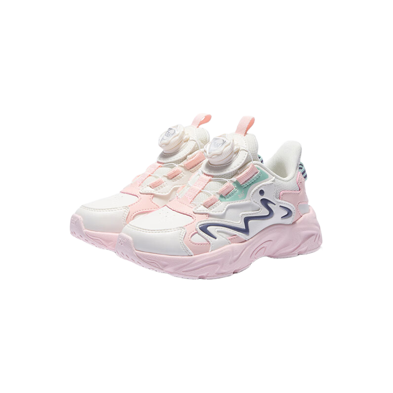 361° Kids Sports Shoes Winter 25 Girls Toddler Lightweight Cushioning Leather Dial Casual Running Shoes White Size 31
