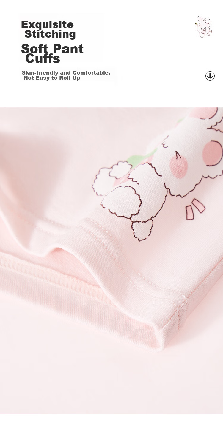 Miiow Kids Girls' Summer Cotton Antibacterial 7A Mulberry Silk Crotch Underwear Baby Boxer Shorts 10