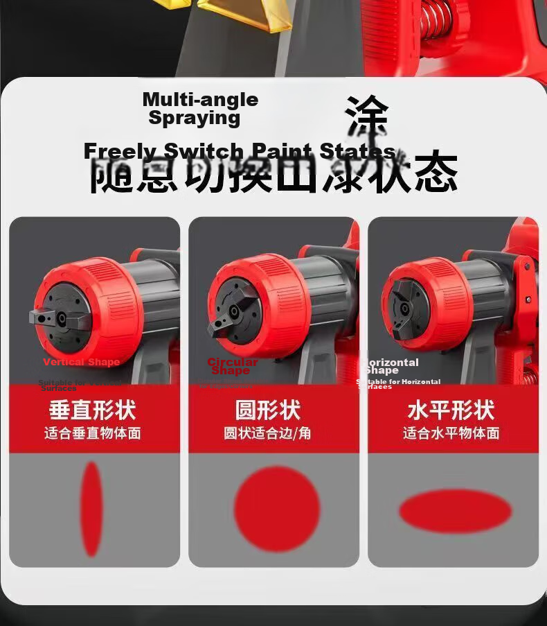 DELIXI ELECTRIC Electric Spray Gun Paint Sprayer Latex Paint Coating Car Door Spray Tool 4.0 One Battery One Charger 14