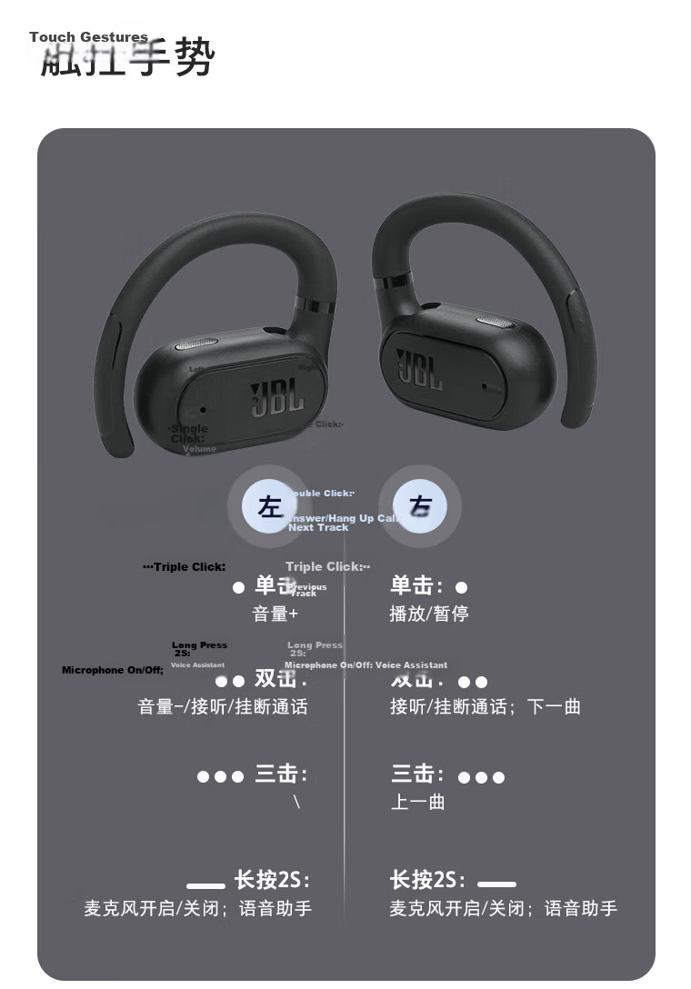 JBL Soundgear Sense Open-Ear Wireless Bluetooth Headphones, Non-Bone Conduction, Not In-Ear Or Ear-Hook Style, No Ear Clamping, for Sports And Running, Birthday Gift, Blue 23