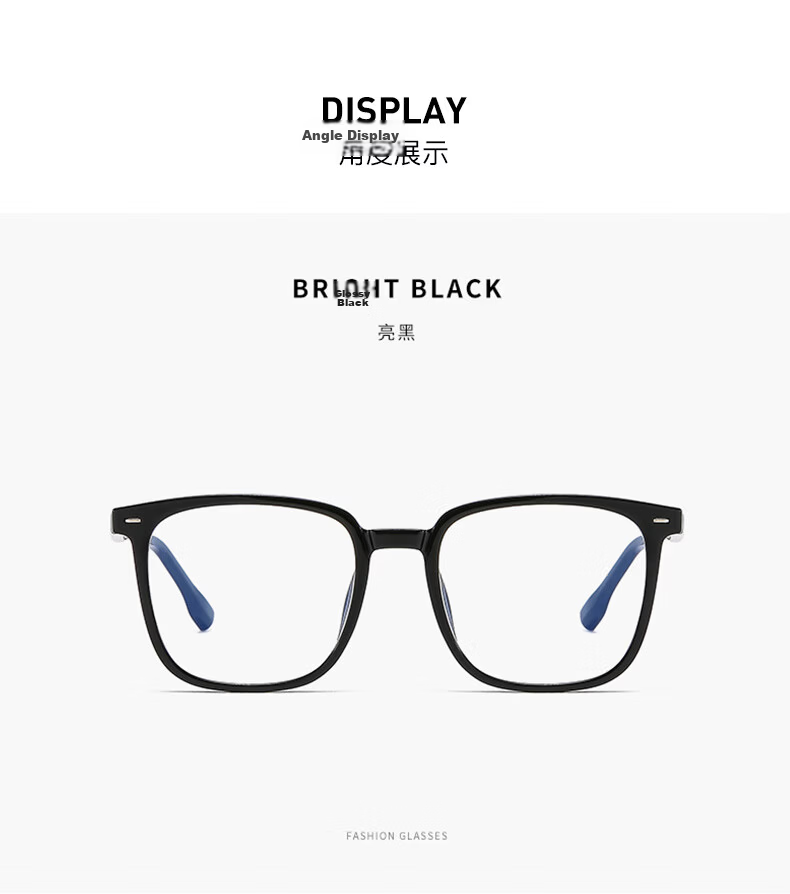 LESCA LUNETIER Gm Black Frame Glasses for Men, Prescription Available, Square Thick Frame, Cool And Stylish, Anti-Blue Light, Large Face, Non-Prescription Eyewear 11