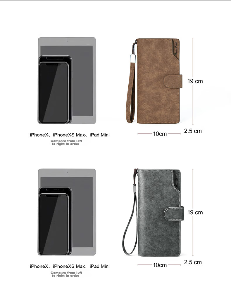 MashaLanti Men's Wallet, Long Style, Large Capacity, Leather Billfold, Handheld Multi-Card Slots, Coin Purse, All-In Design, Father's Day Gift 15