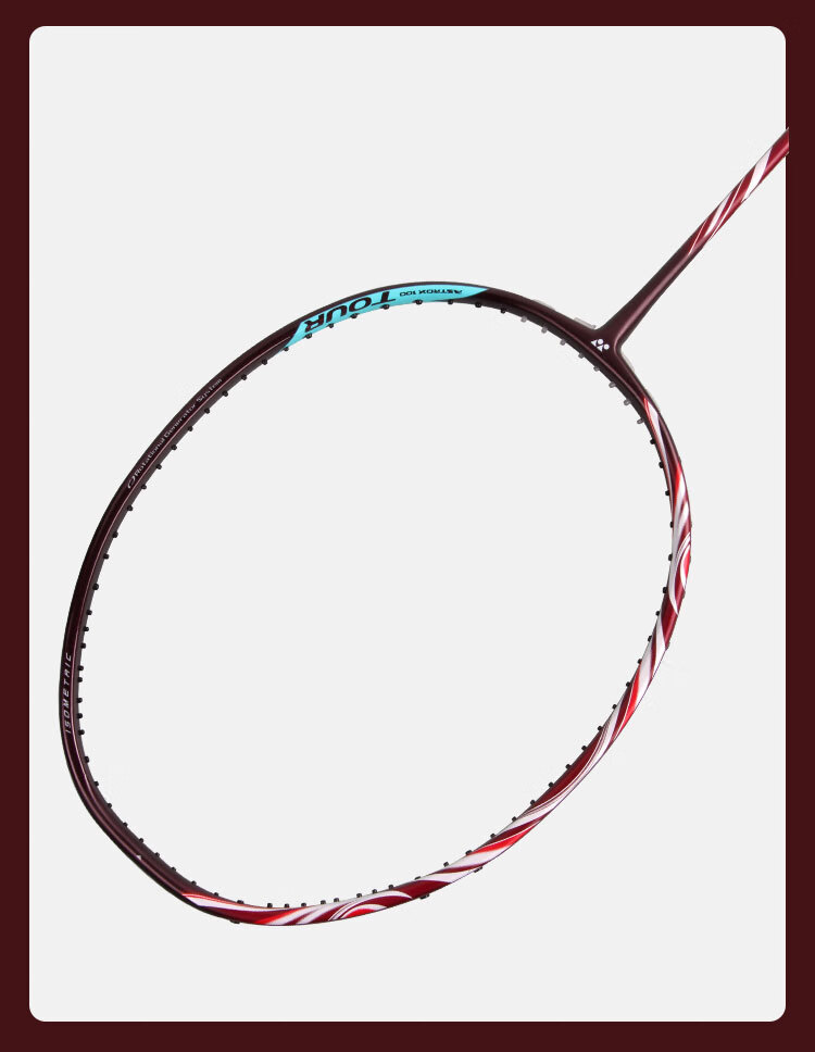 YONEX Badminton Racket, Full Carbon Fiber, Offensive Single Racket, Astrox AX100TOUR Red 4U5 Unstrung Racket with Grip Tape 8