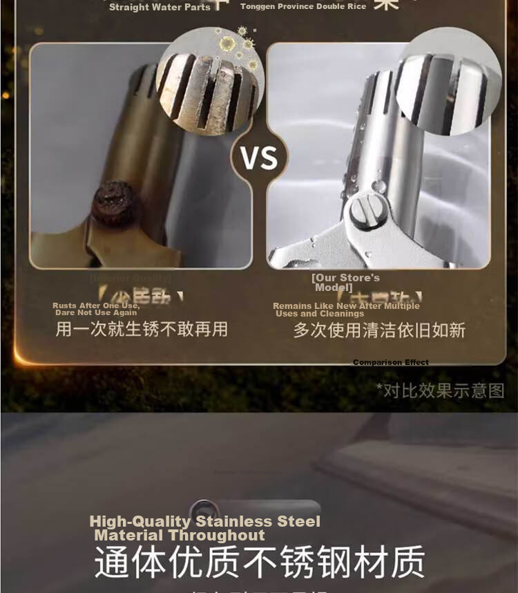 Goood German High-Quality Stainless Steel Manual Nose Hair Trimmer for Men Grooming Kit 11