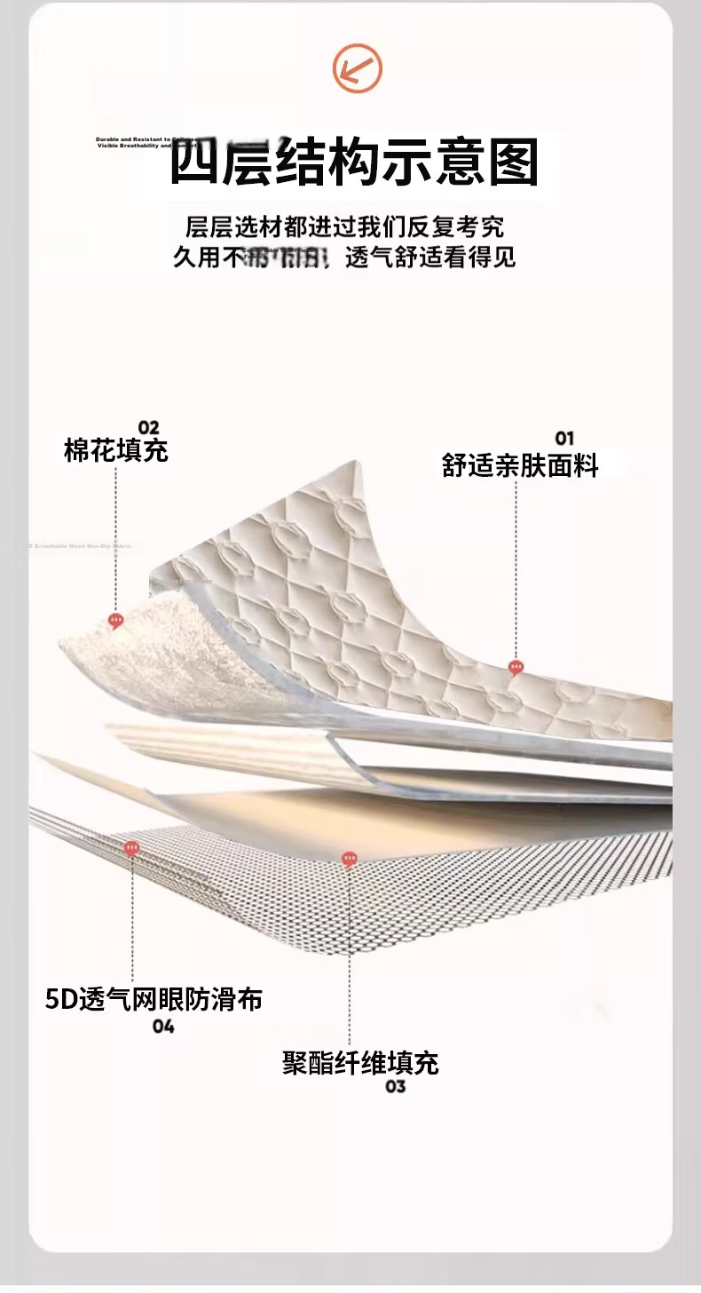 Nanjiren Class A Cotton Mattress, Xinjiang Cotton Bedding for All Seasons, Foldable Soft Pad for Home Use, 180*200cm 8