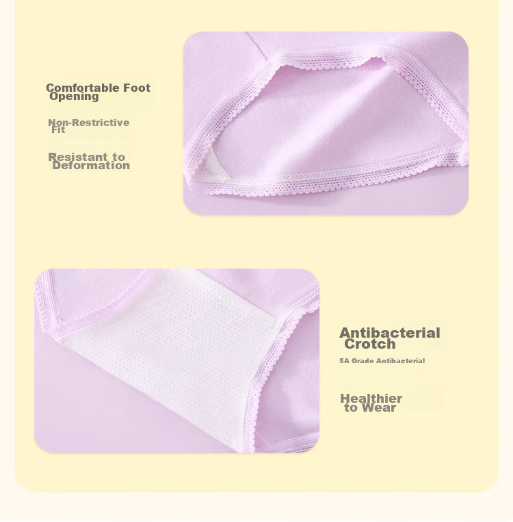 Langsha Girls' Children's Underwear Student Toddler Developmental Period Triangle Panties 6-Pack 14