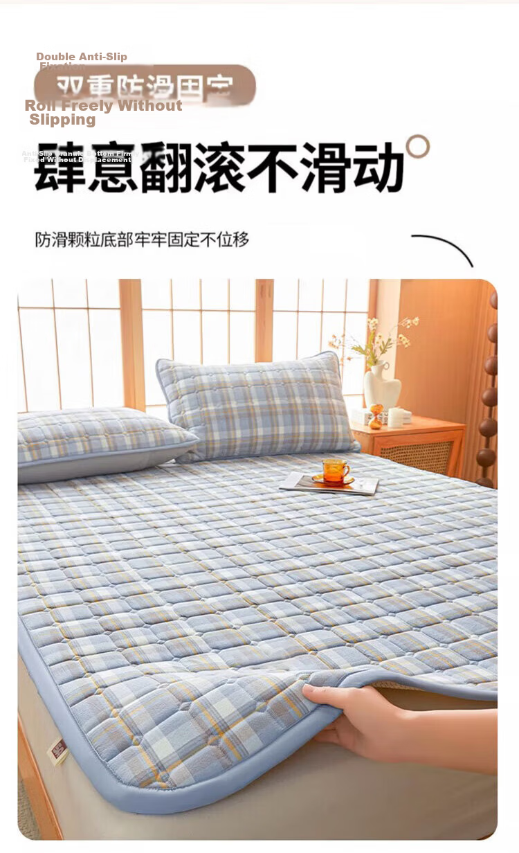 Wuyinliangpin Class A Cotton Mattress, Antibacterial Bed Cover, Foldable, Double Bed for Home Use, 1.8*2 Meters 7