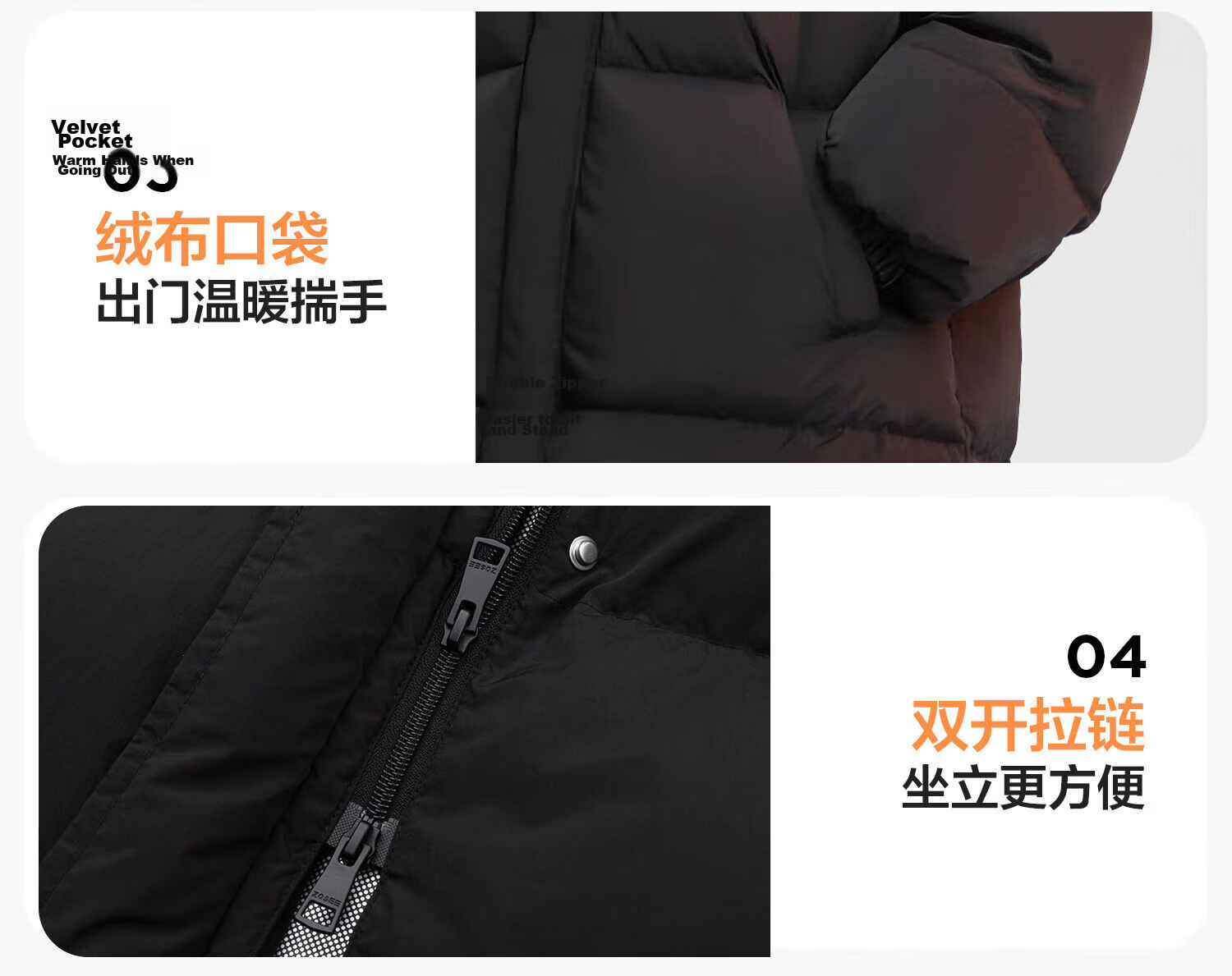 Zuo Xi Boys' Mid-Length Down Jacket Winter Warm Thickened Hooded Coat Red Size 130 New Year Outfit 22